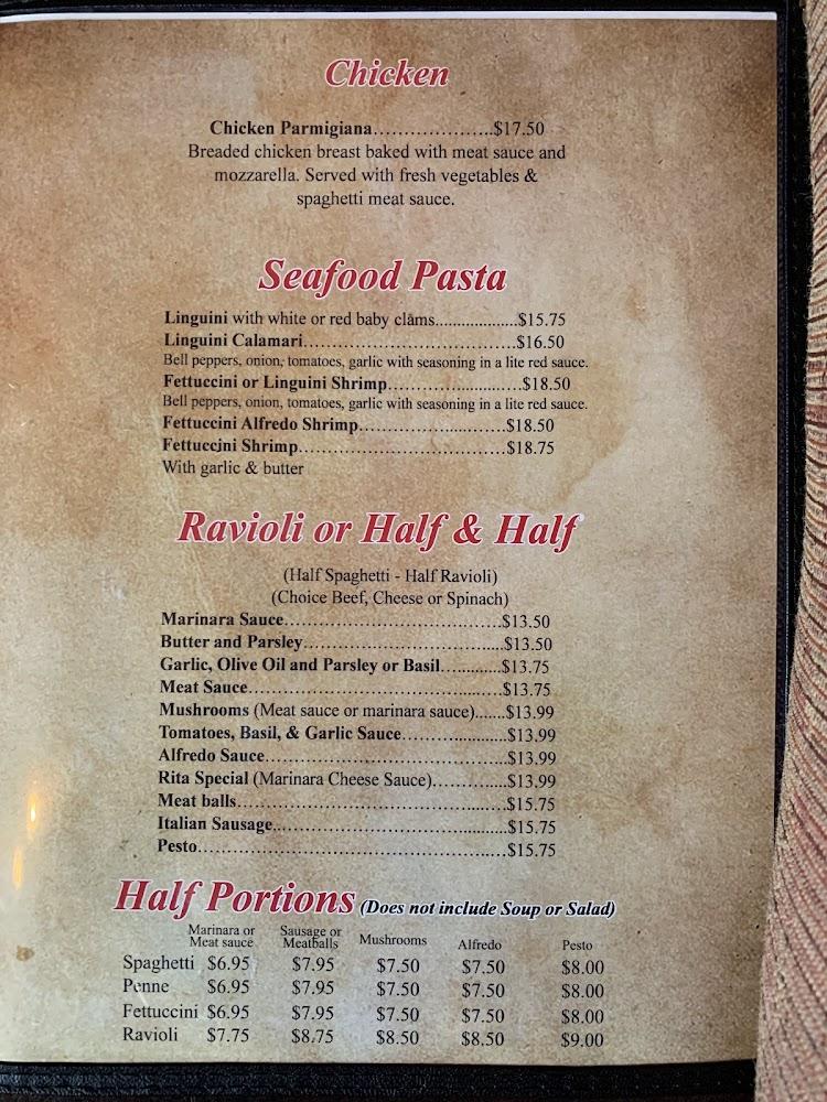 Angelo's Italian Restaurant & Pizzeria Menu image 3